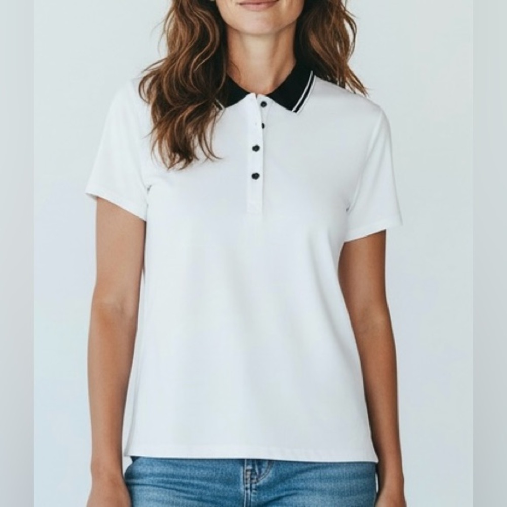 Bass Outdoor performance Women’s Regular fit Short‎ Sleeve Polo shirt white XL